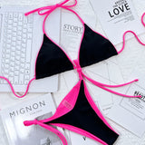 Ladies Triangle Bag Swimsuit Split Swimwear