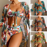 Long Sleeve 3 Pcs Cover Up Bikini