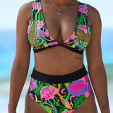 Swimwear New Split Sexy Print Bikini