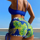 High Waisted Bikini Leaf Swimwear