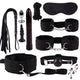 Lingerie Handcuffs Whip Rope Anal Vibrator Set - EVA EXOTIC